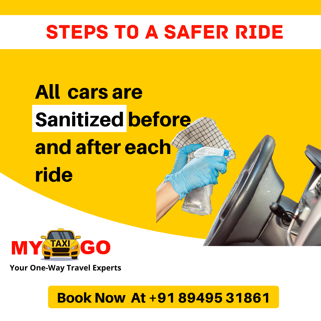 all cars are sanitized before and after each ride at mytaxigo