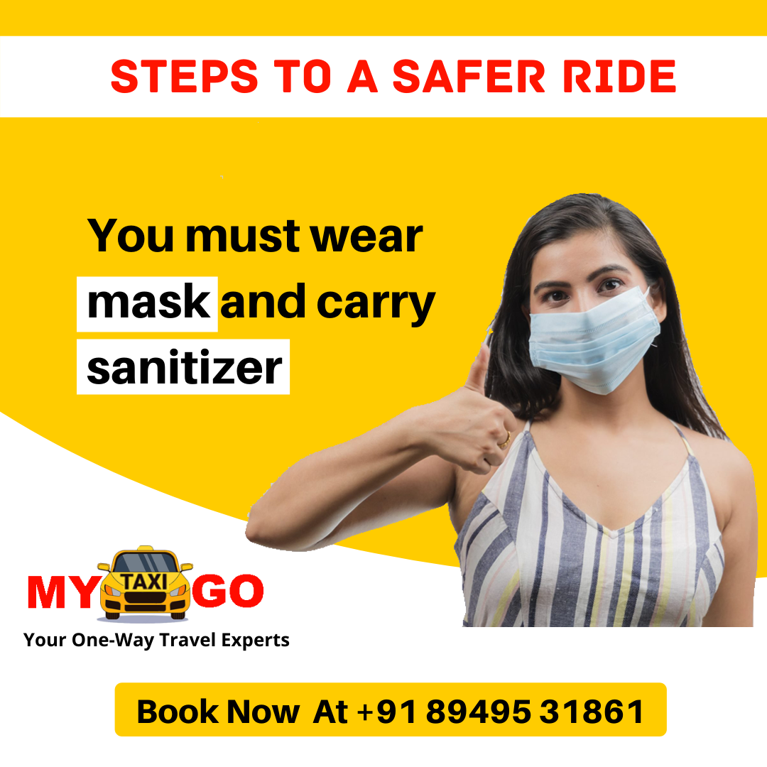 you must wear mask and carry sanitizer at mytaxigo